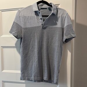 Perry Ellis Blue Polo Shirt Classic Cotton Blend